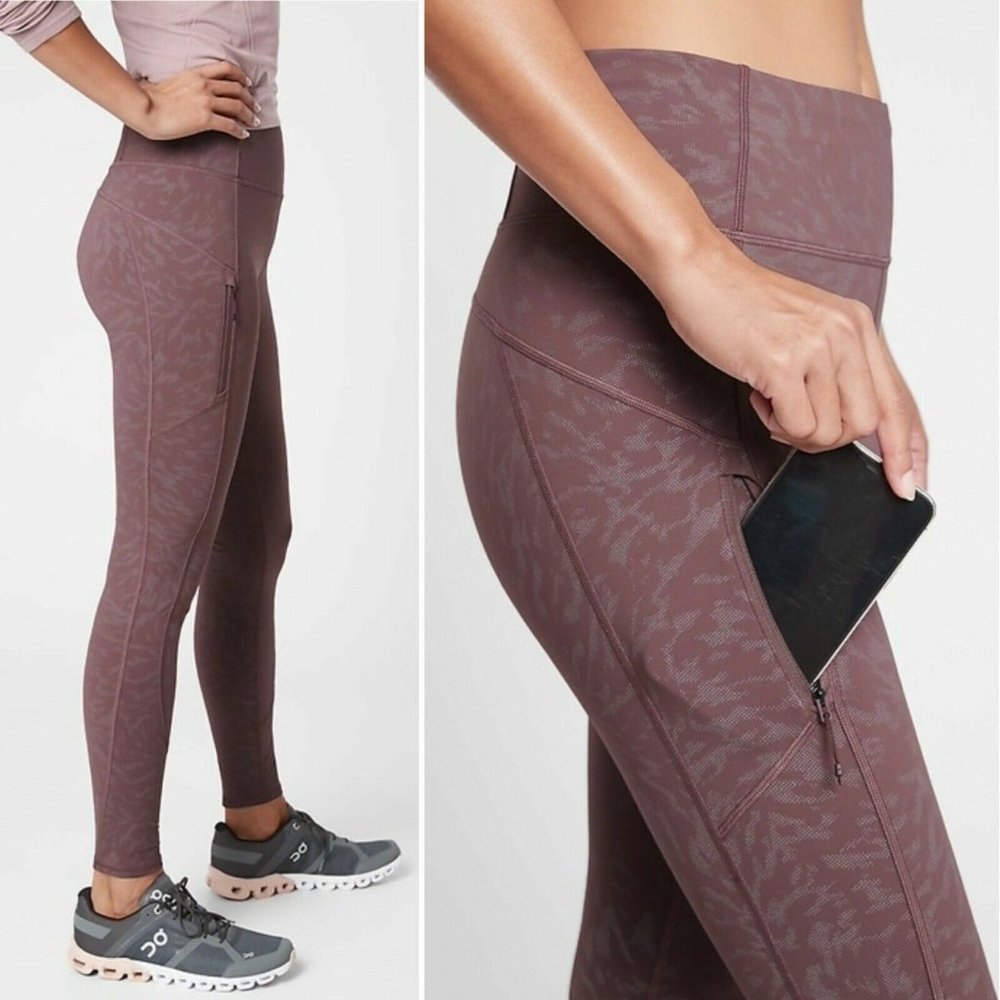 Athleta Rainier Printed Tight - Purple, XSP